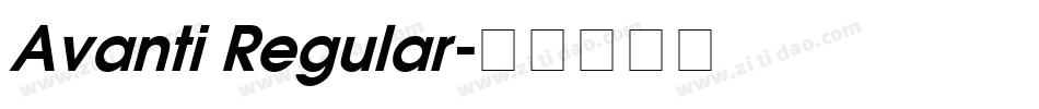 Avanti Regular字体转换